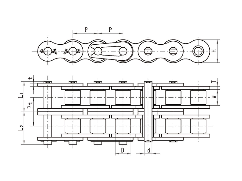 B Series of Short Pitch Roller Chain