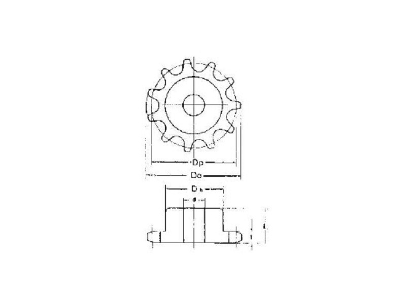 CHC Double-Pitch Roller Chain Sprockets R Type